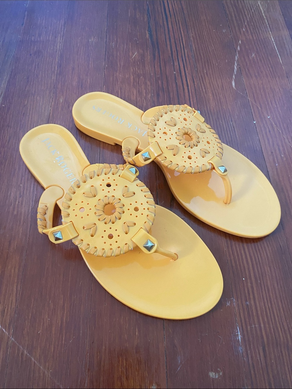 Jack Rogers Women’s Orange Jelly Sandals Flip Flops Size 7